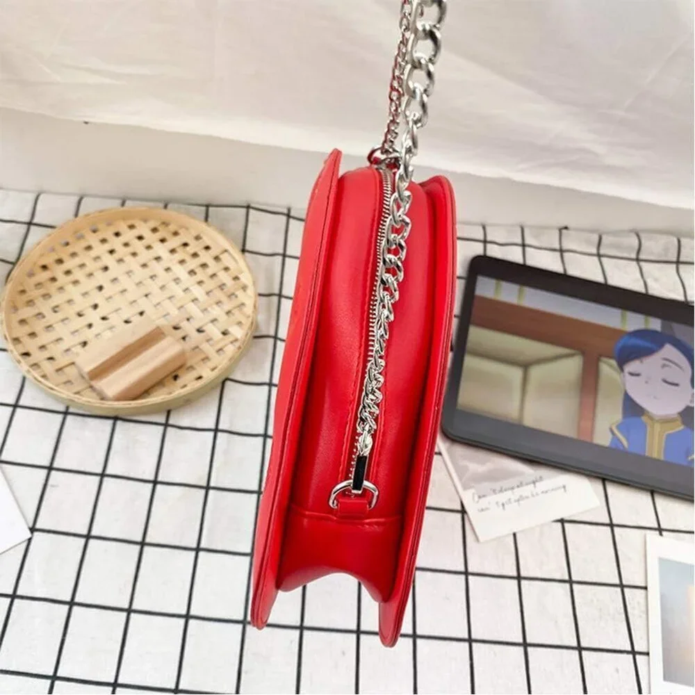 Women Mushroom Shape PU Leather Shoulder Bag Tote Crossbody Purse